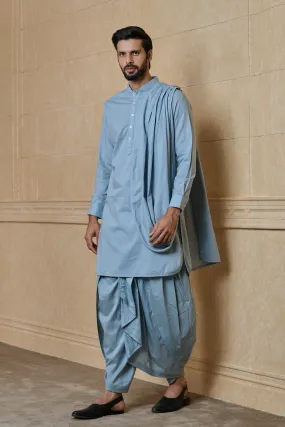 Draperd Kurta With Dhoti And Dupatta