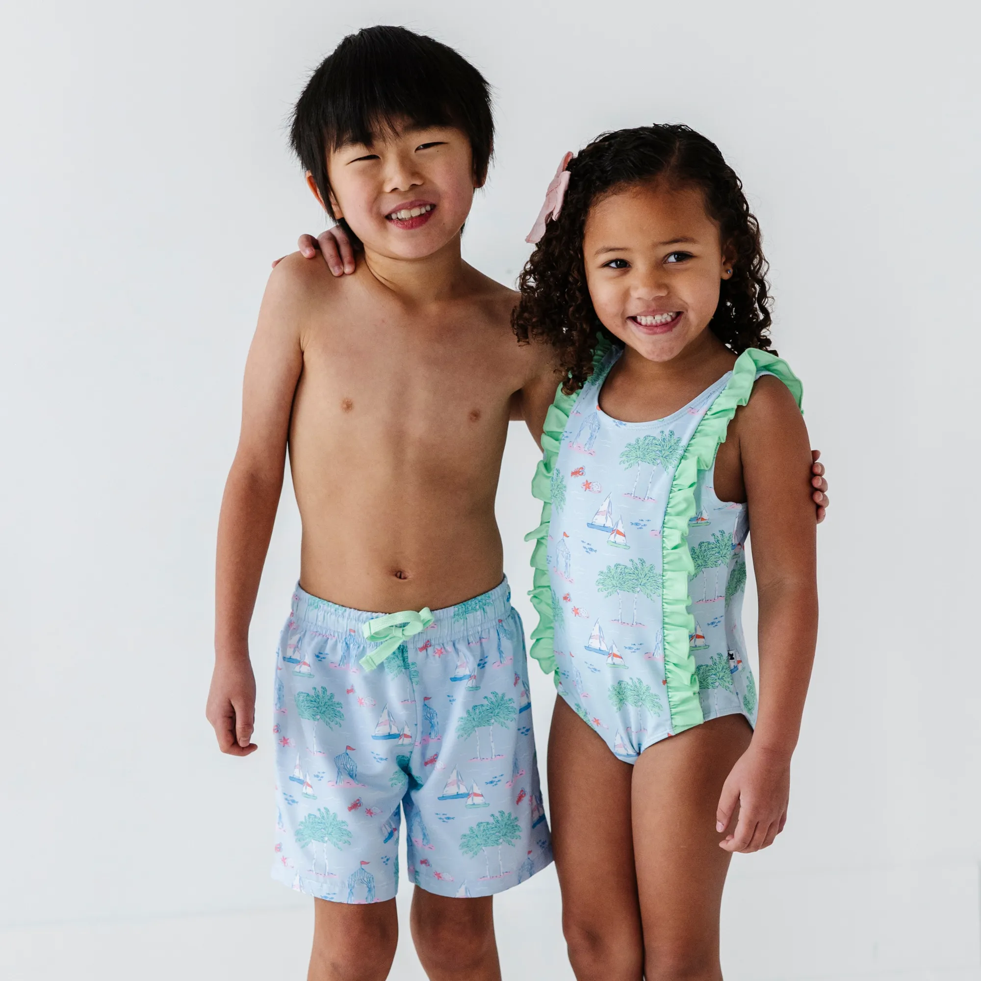 Dreams for Sail Girls Swimsuit With Ruffle