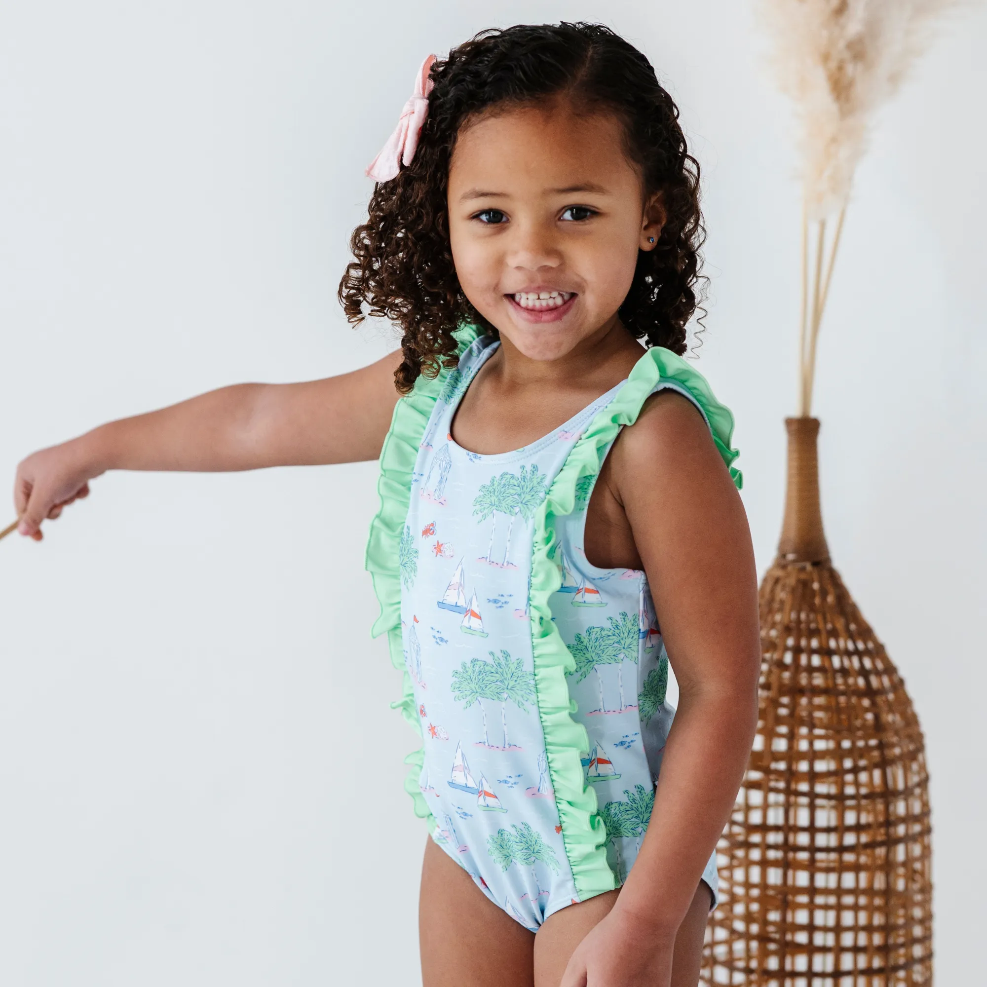 Dreams for Sail Girls Swimsuit With Ruffle