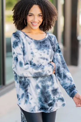 Easy Like Sunday Black Tie Dye Tunic