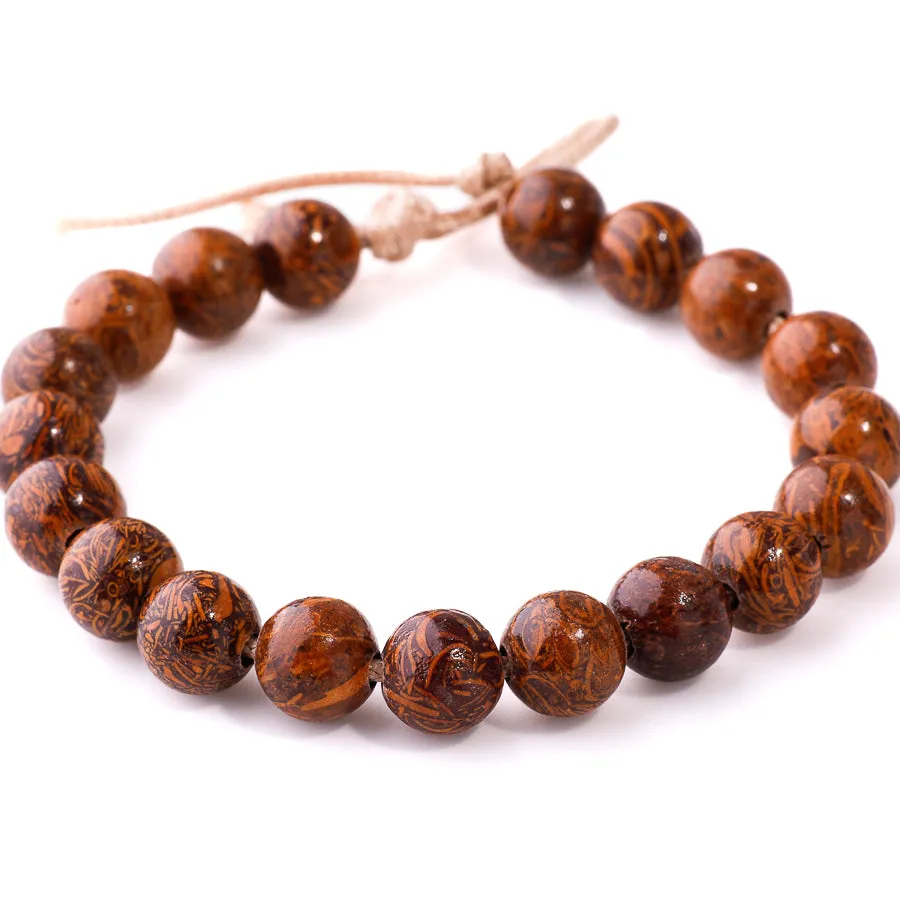 Elephant Skin Jasper 10mm Round - Large Hole Beads