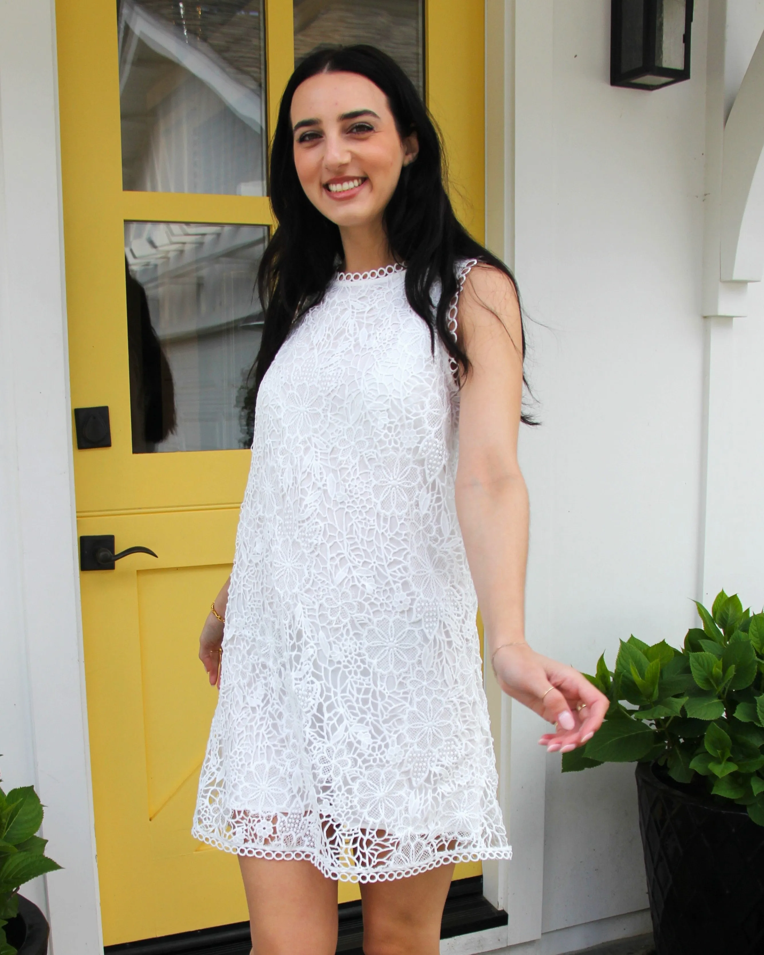 Eyelet Lace Dress - Off White