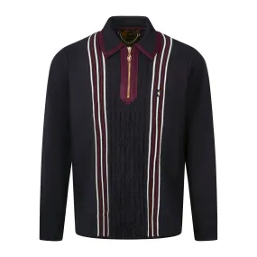 Gabicci Vintage Norman Anniversary Knit Polo Navy