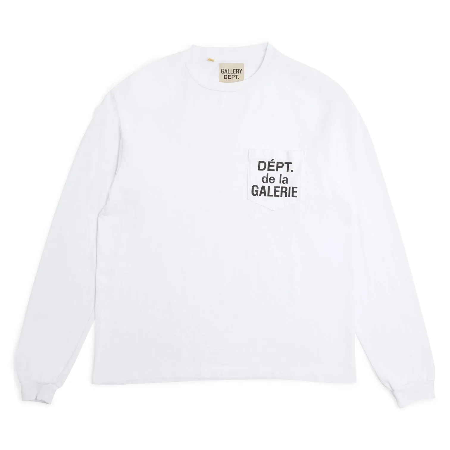 Gallery Dept. De La GALERIE L/S Pocket T-shirt White/Black