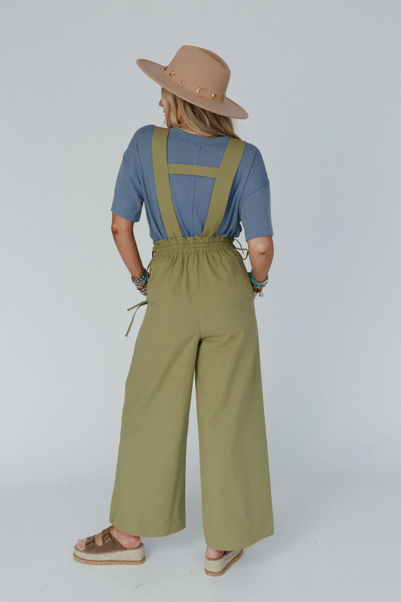 Garland Wide Leg Jumpsuit - Olive