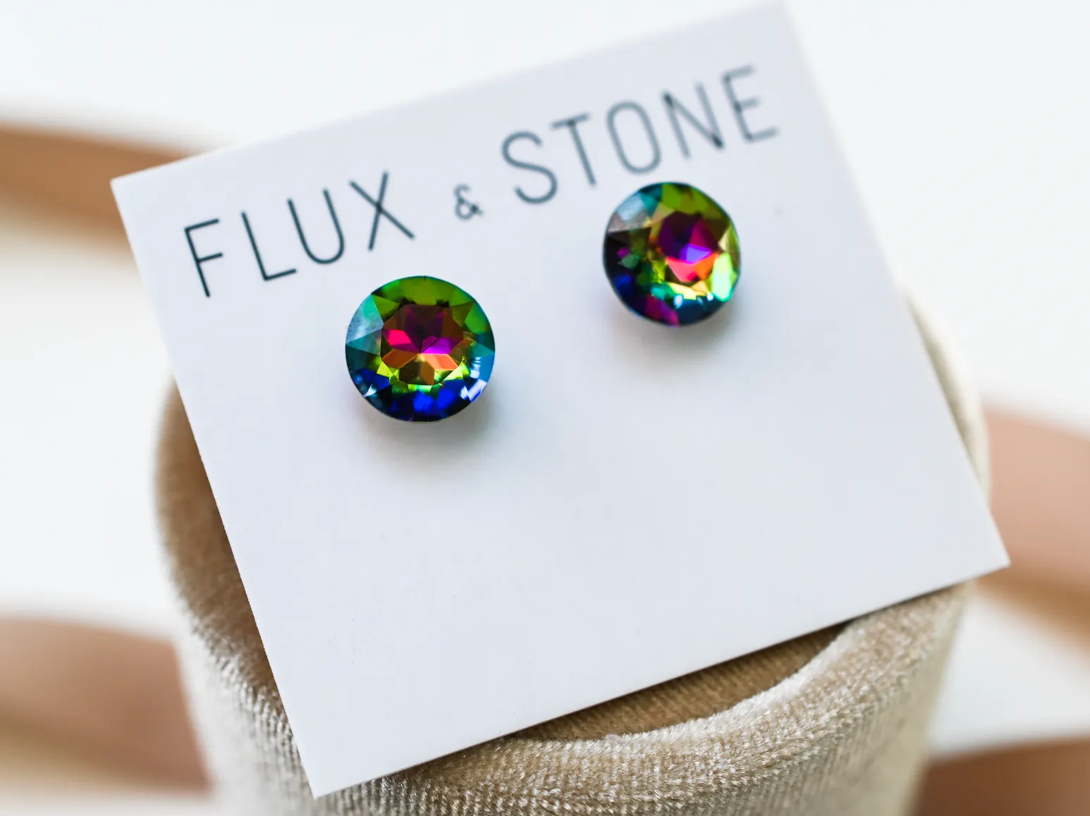 Gemstone Studs - Mystic Rainbow Swarovski