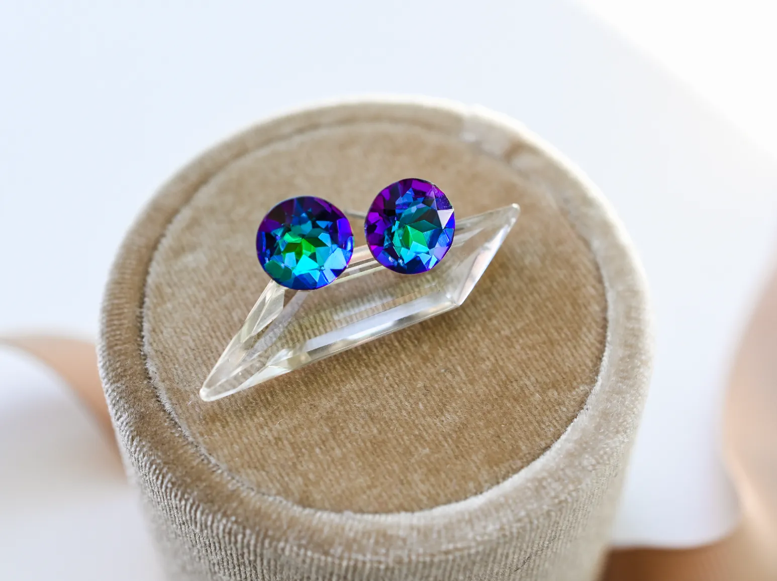 Gemstone Studs - Mystic Rainbow Swarovski