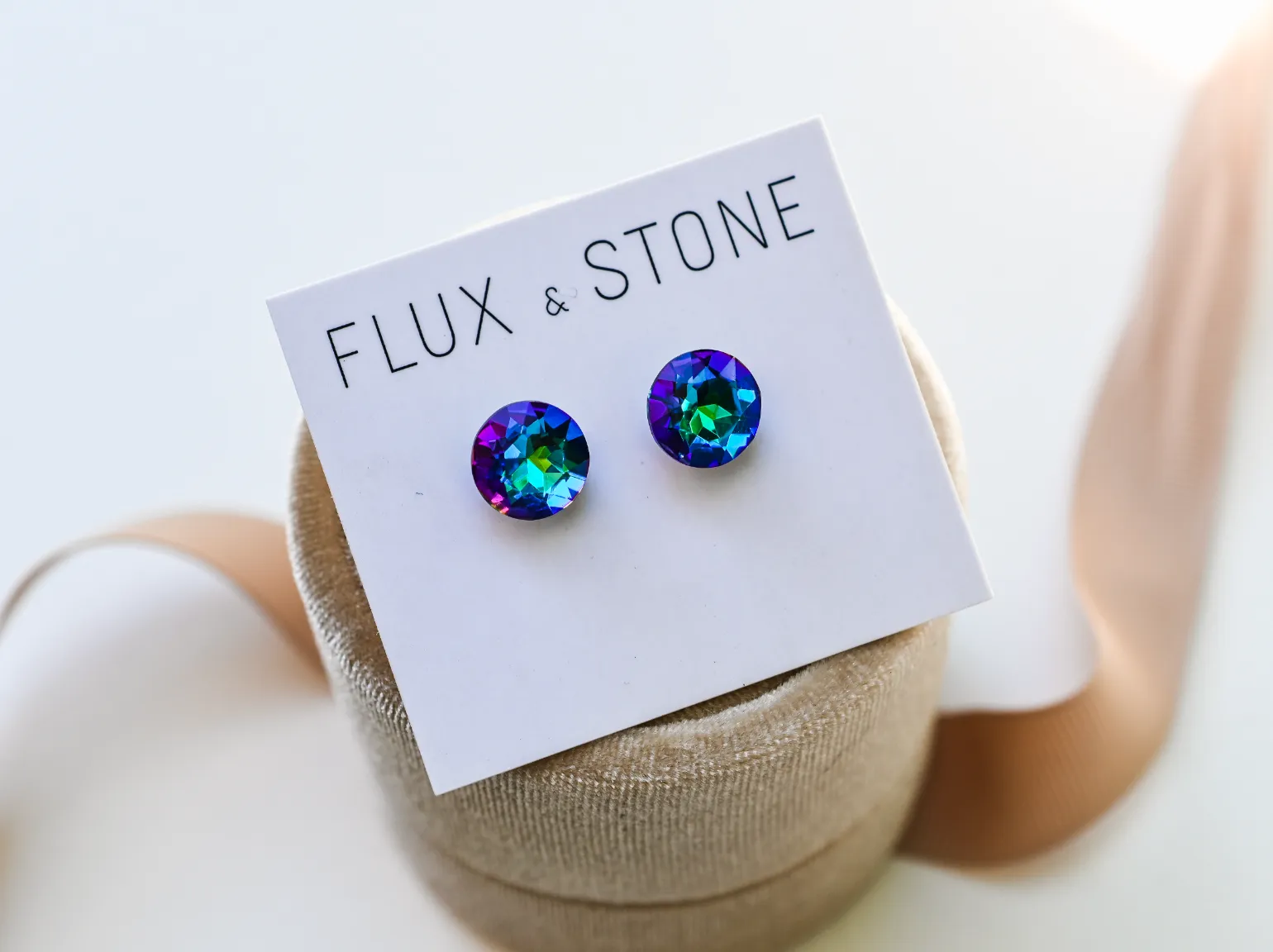 Gemstone Studs - Mystic Rainbow Swarovski