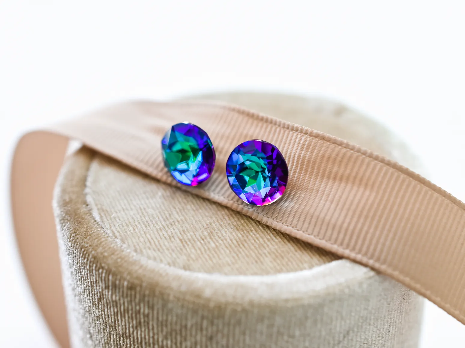 Gemstone Studs - Mystic Rainbow Swarovski