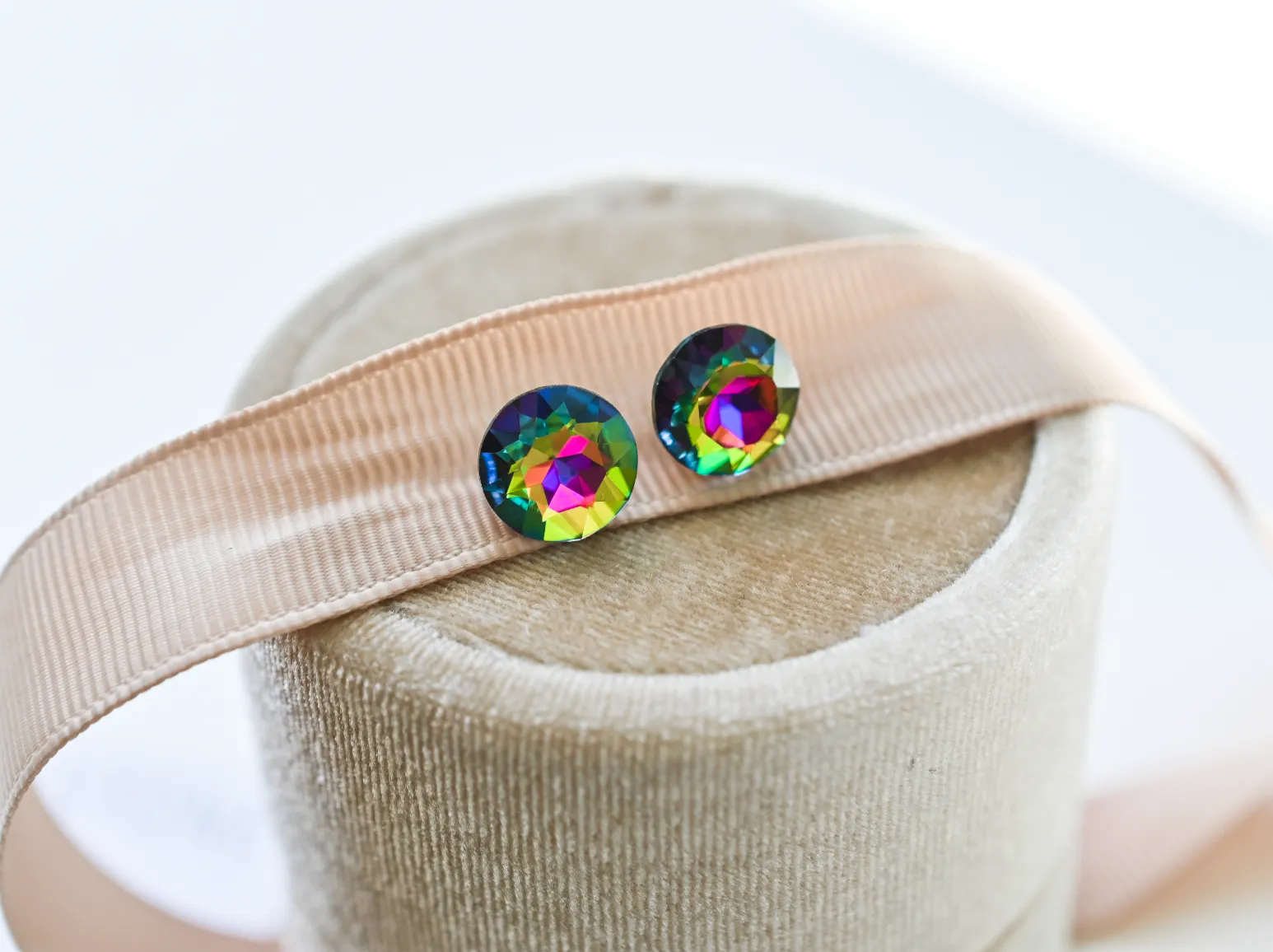 Gemstone Studs - Mystic Rainbow Swarovski