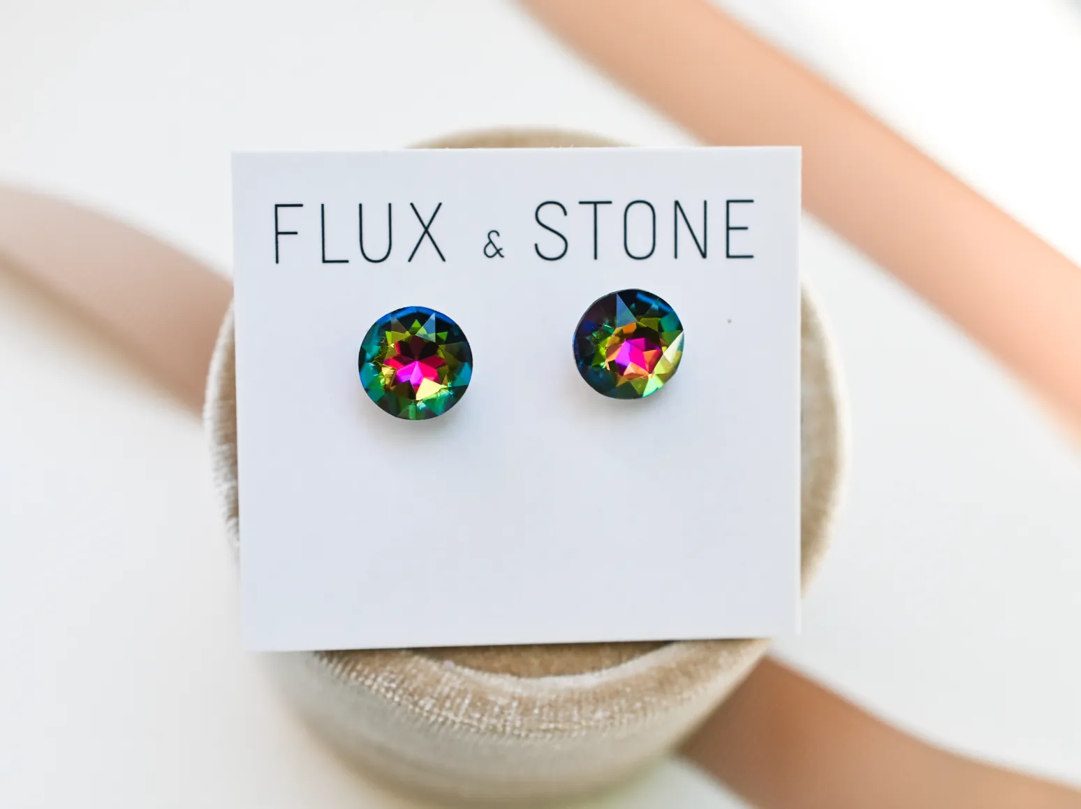 Gemstone Studs - Mystic Rainbow Swarovski