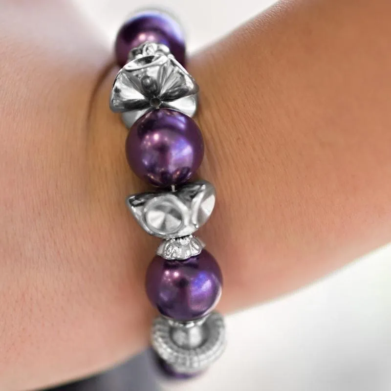 Gondola Ride Purple Stretchy Bracelet