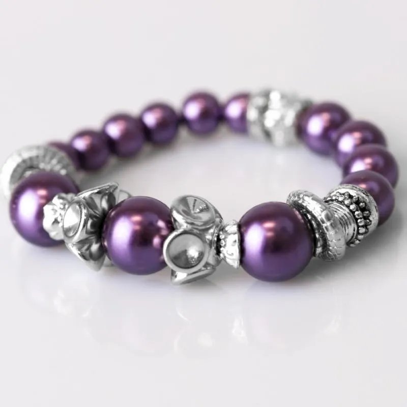 Gondola Ride Purple Stretchy Bracelet