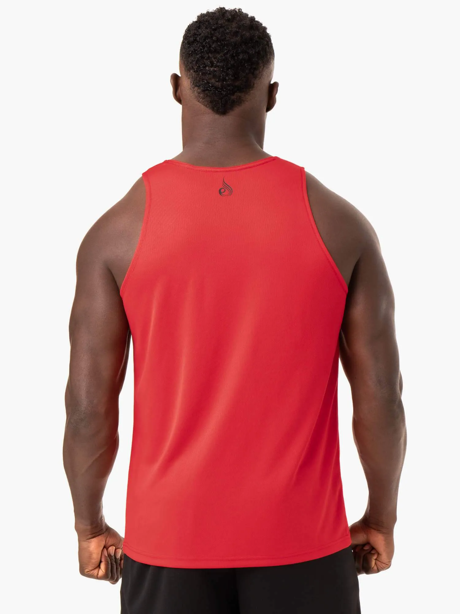 Heighten Mesh Regular Tank - Red