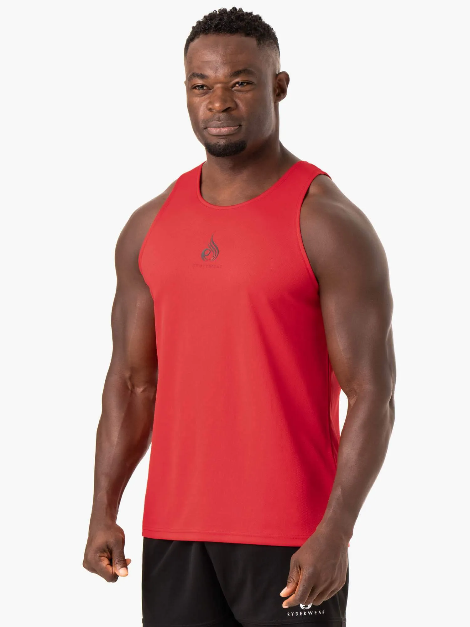 Heighten Mesh Regular Tank - Red