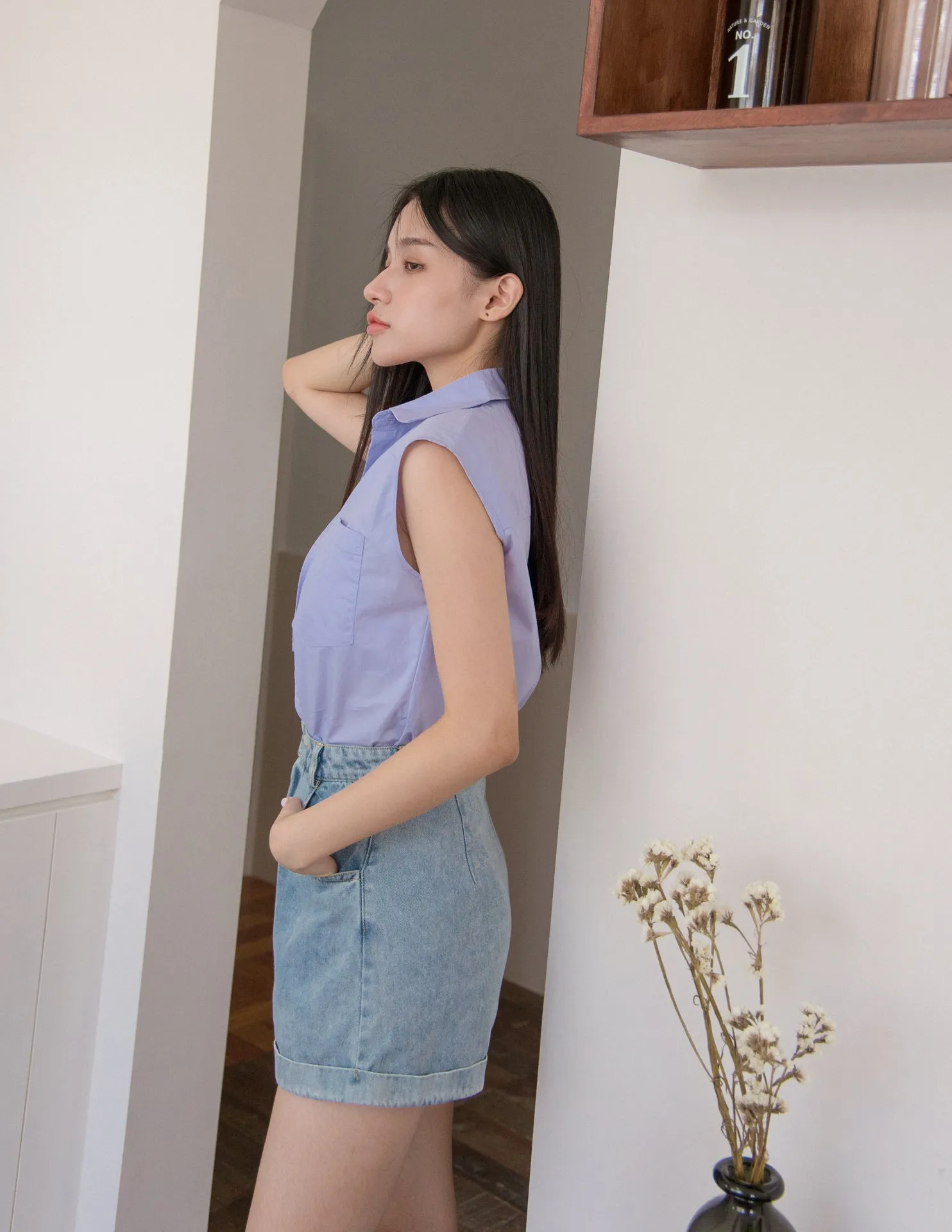 Helen Shirt in Periwinkle