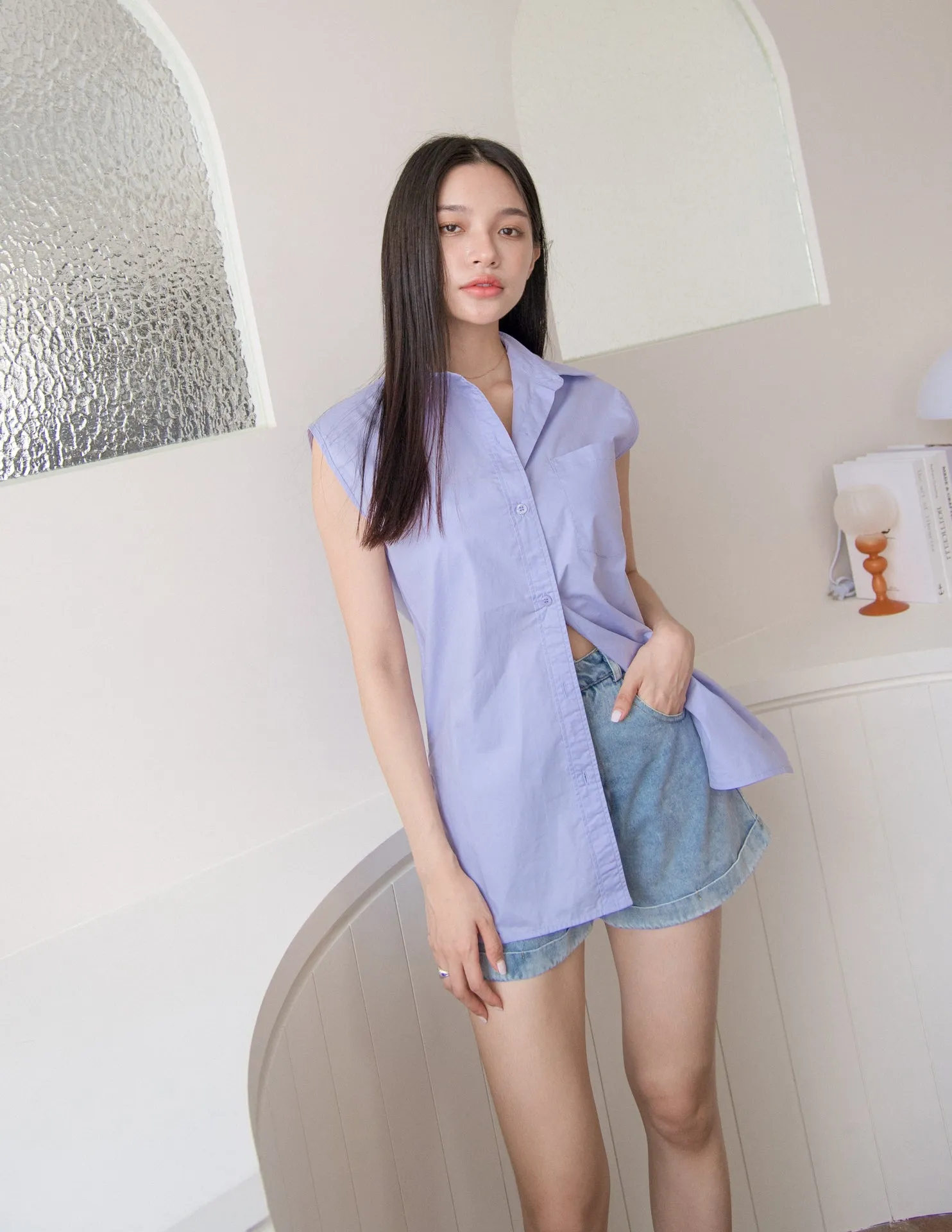 Helen Shirt in Periwinkle