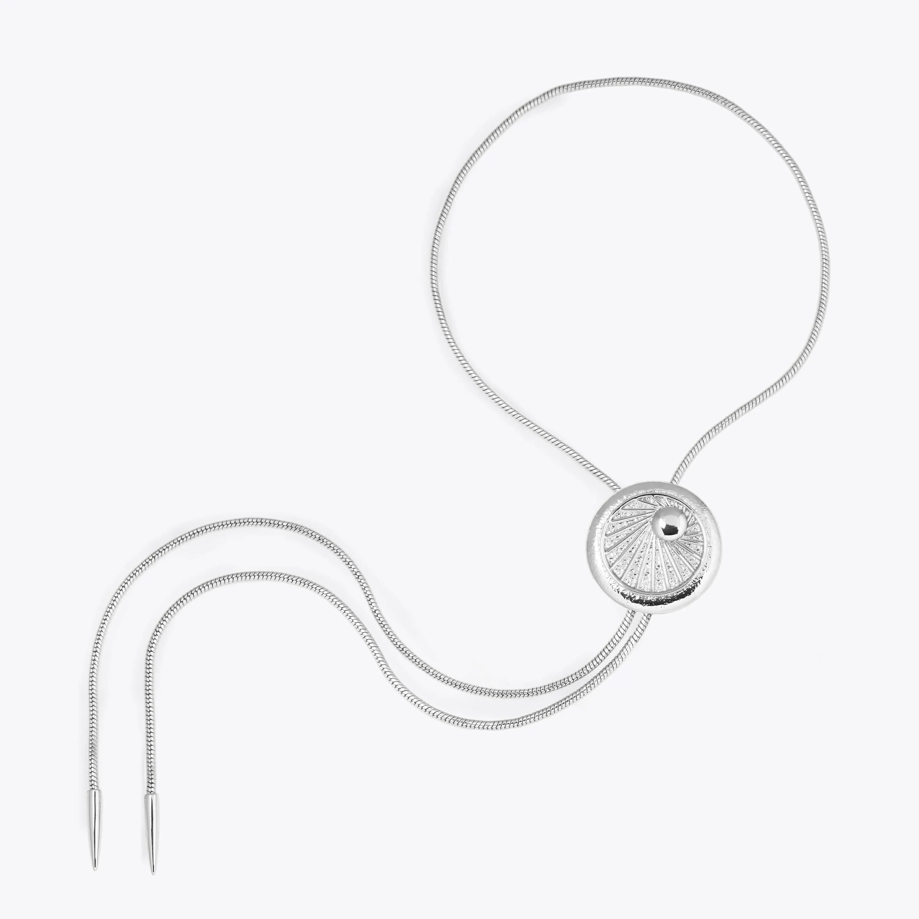 Horizon Bolo Tie Necklace - SILVER