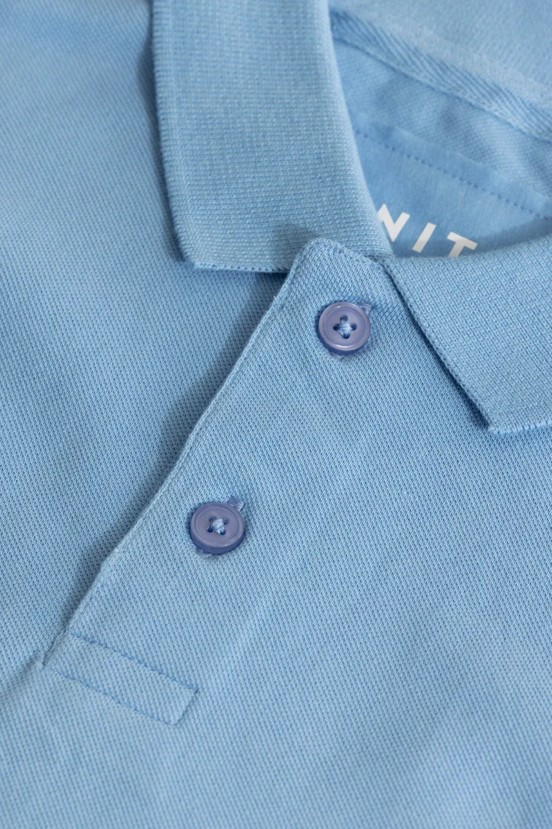 Incise Logo Sky Blue Polo T-Shirt