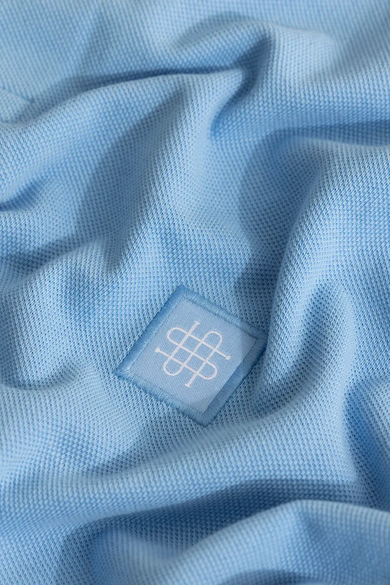 Incise Logo Sky Blue Polo T-Shirt