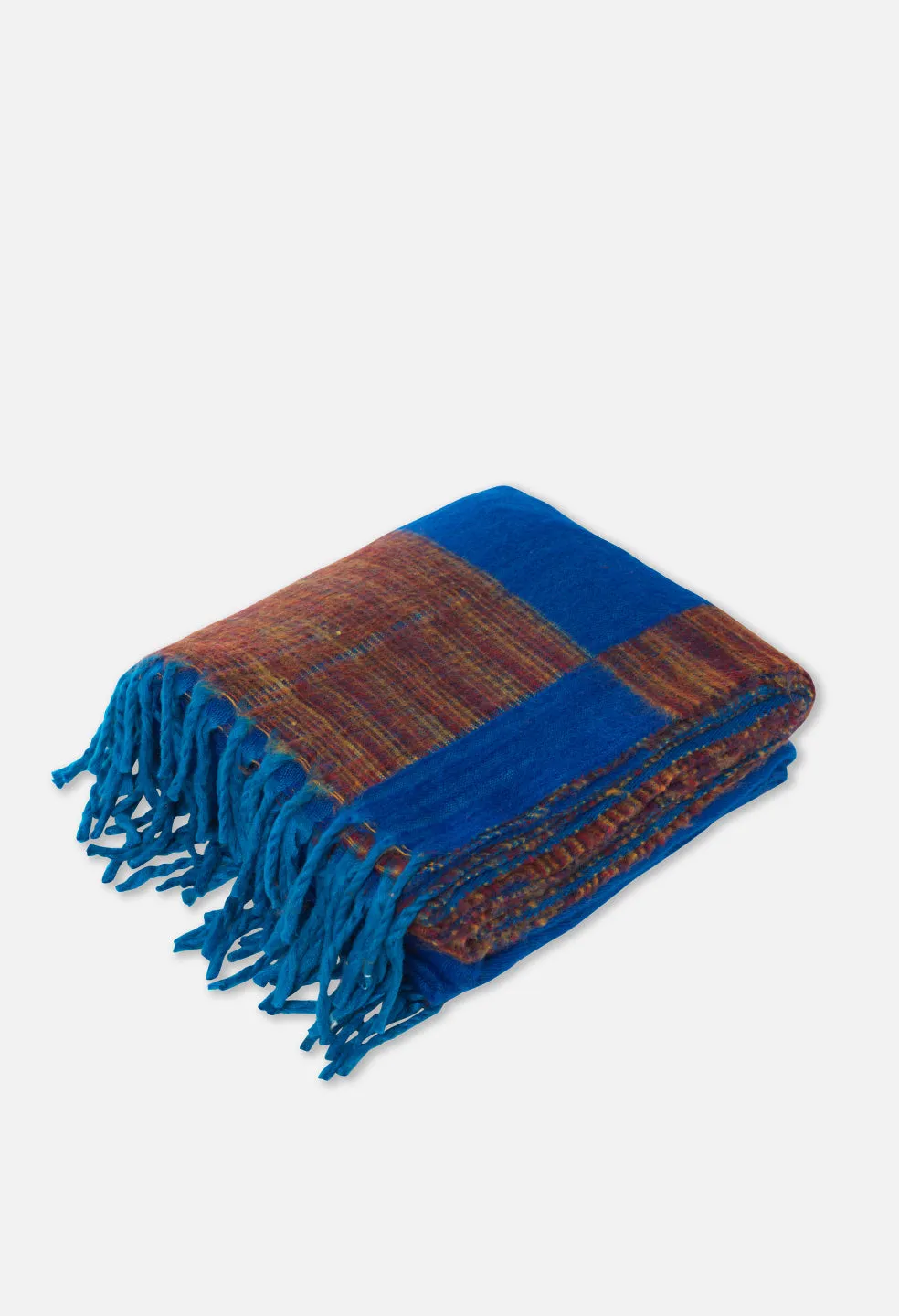 Kathmandu Wool Throw / Blue Multi