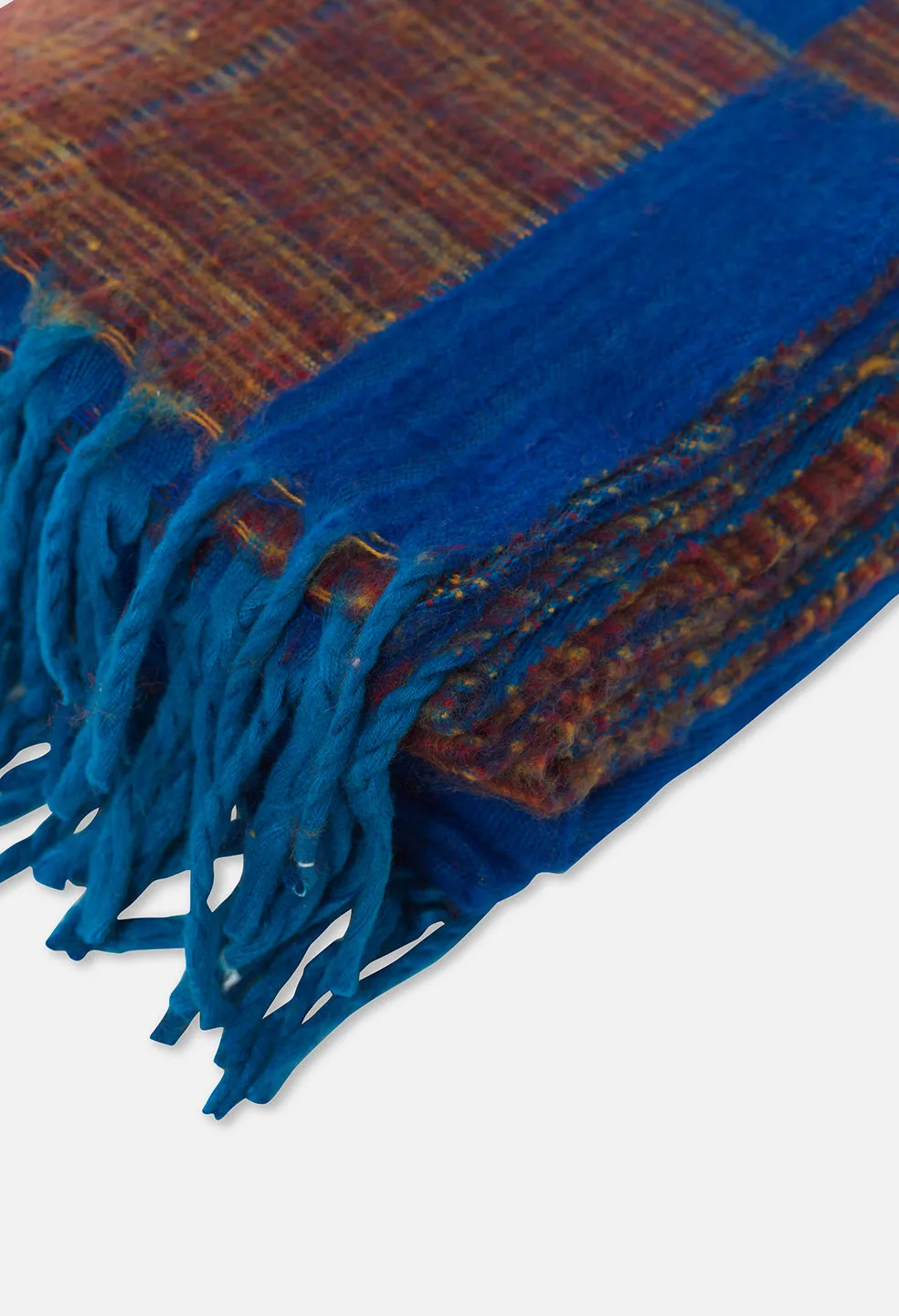 Kathmandu Wool Throw / Blue Multi