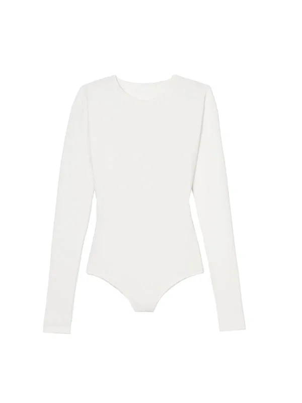 Knit Bodysuit in Off White