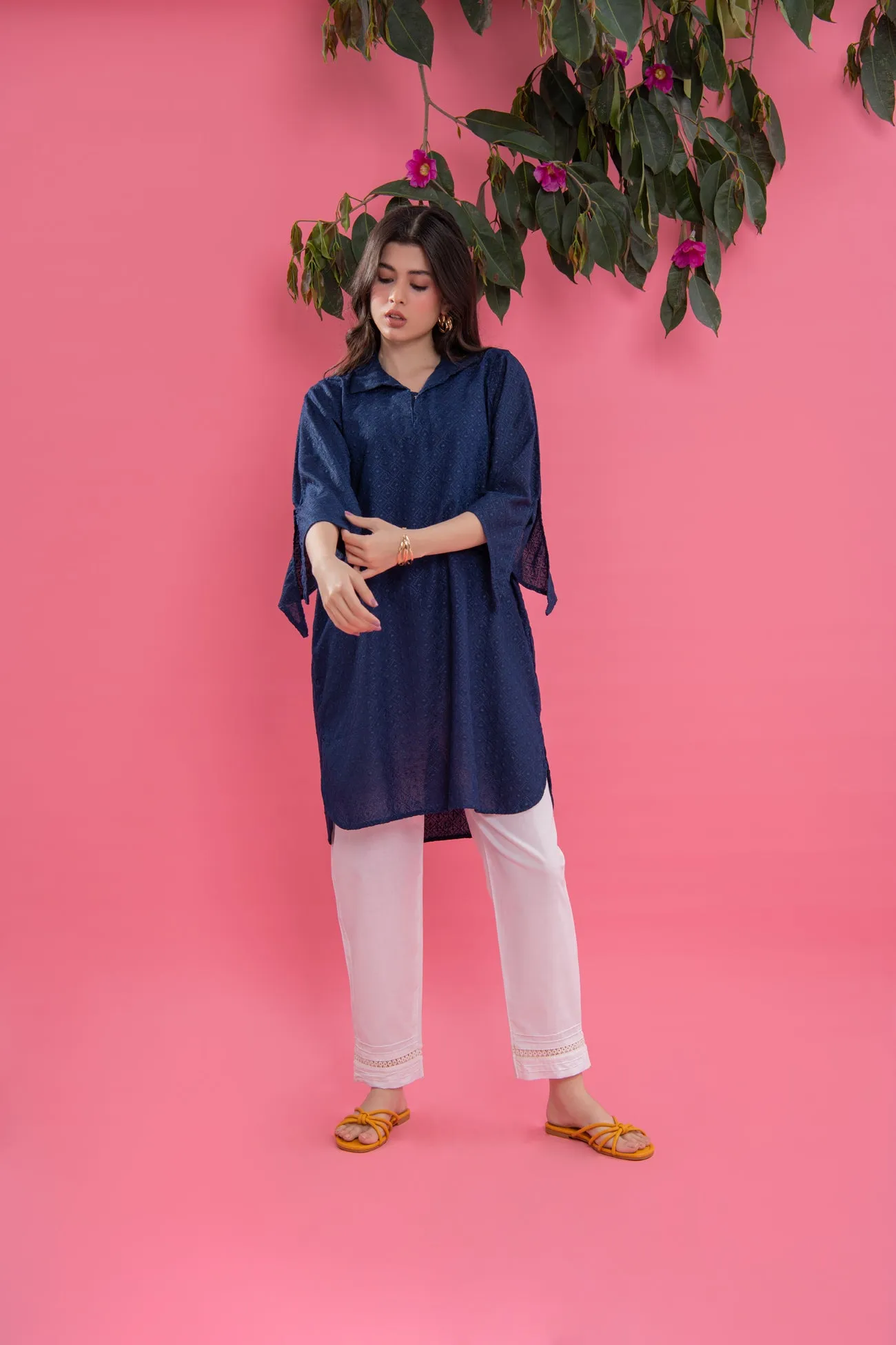 KNOTTED SLEEVE BASIC CHIKEN KARI TUNIC