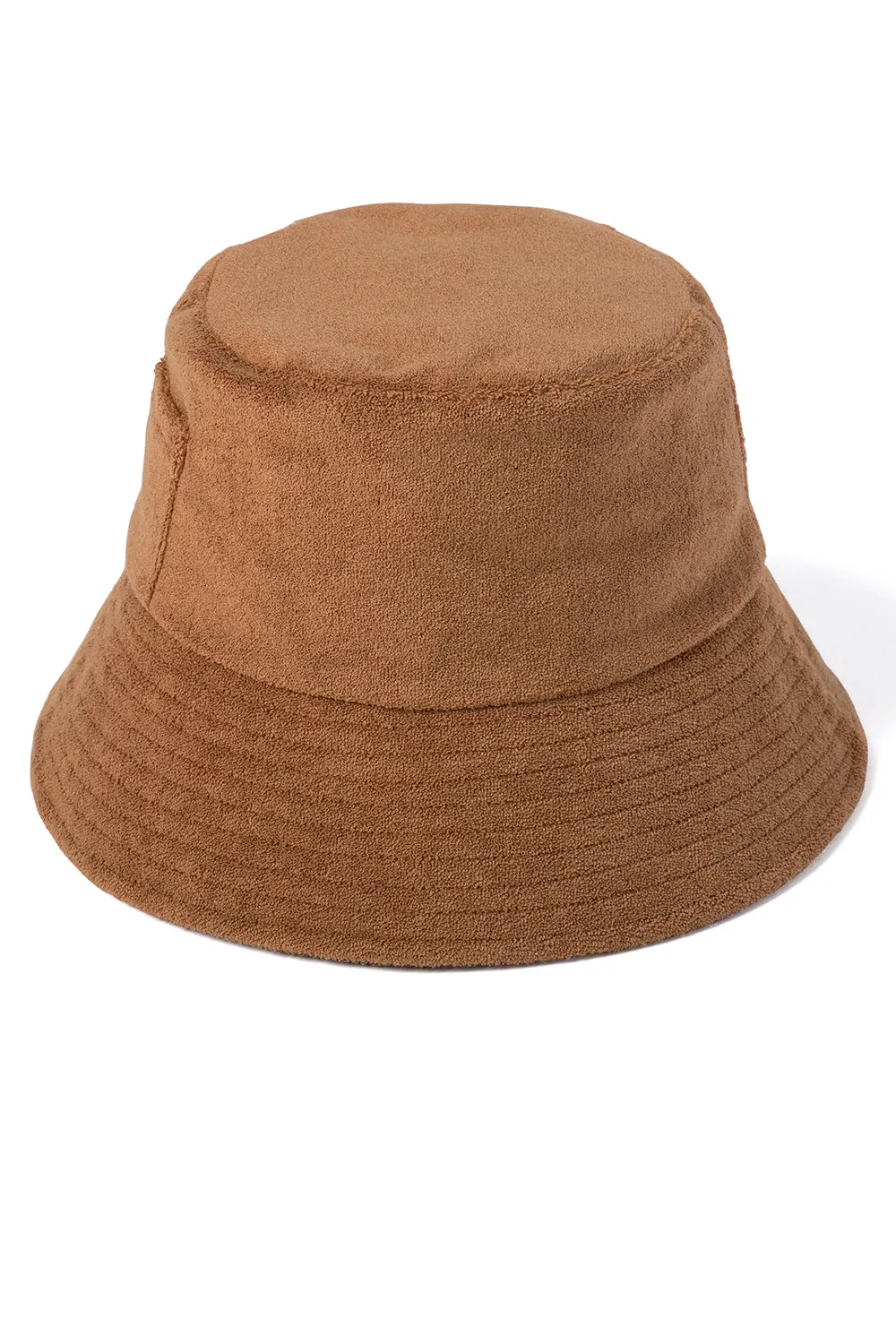 Lack of Color Terry Wave Bucket Hat in Coffee Brown