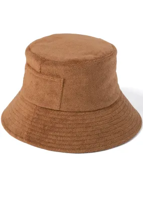 Lack of Color Terry Wave Bucket Hat in Coffee Brown