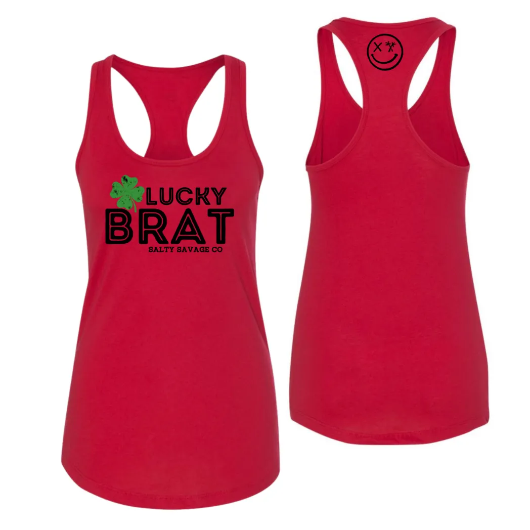 Ladies "LUCKY BRAT" Racerback Tank