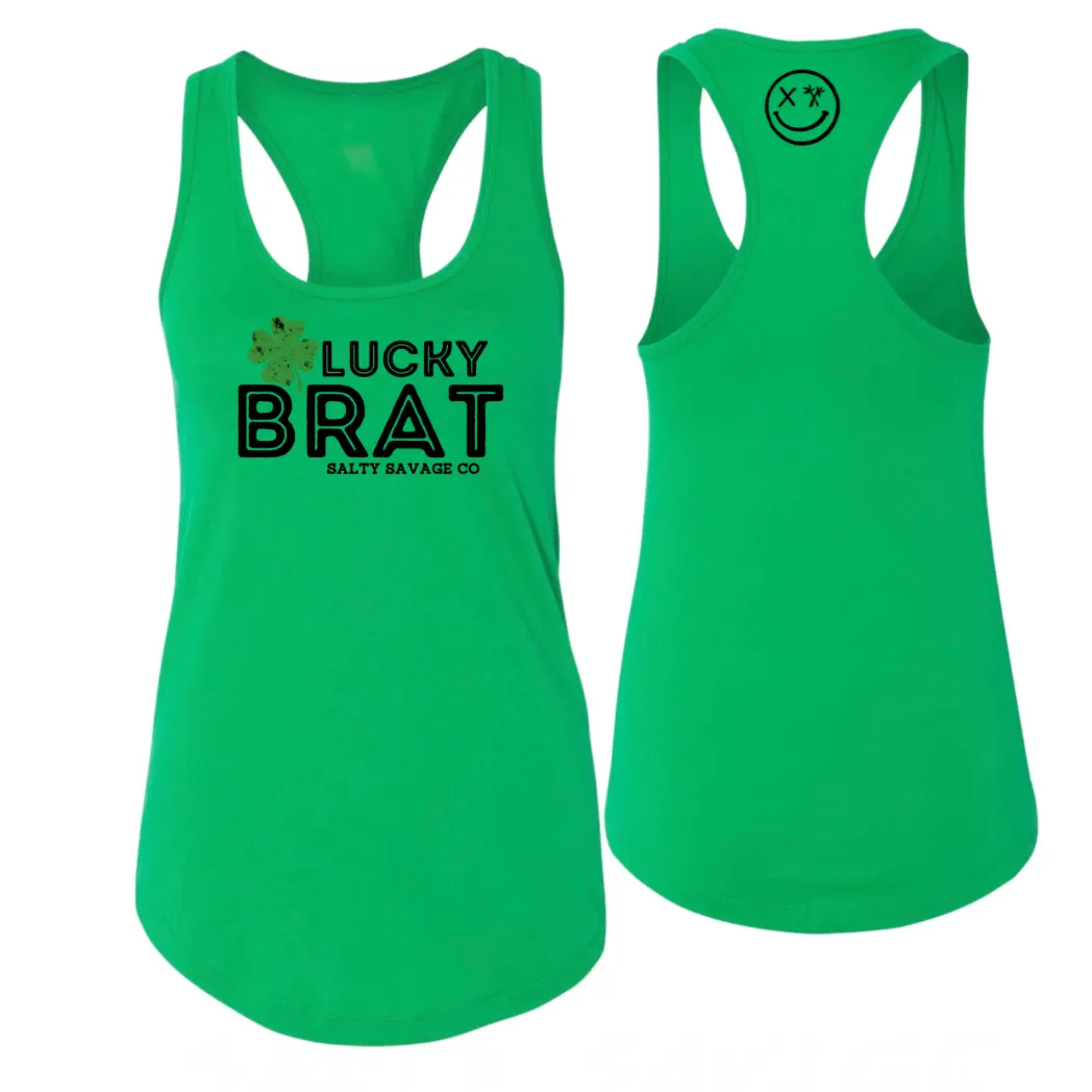 Ladies "LUCKY BRAT" Racerback Tank