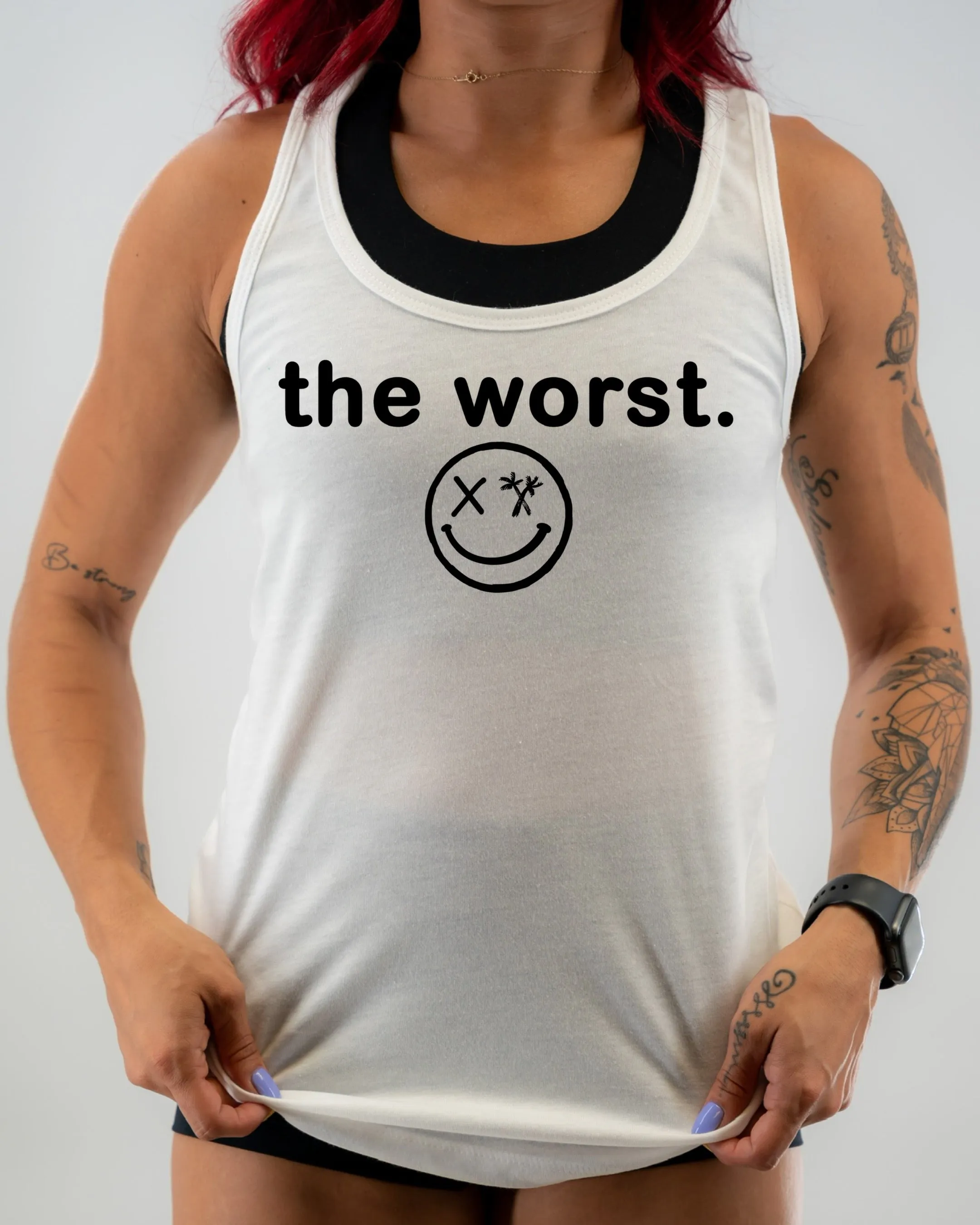 Ladies "the worst." Racerback Tank