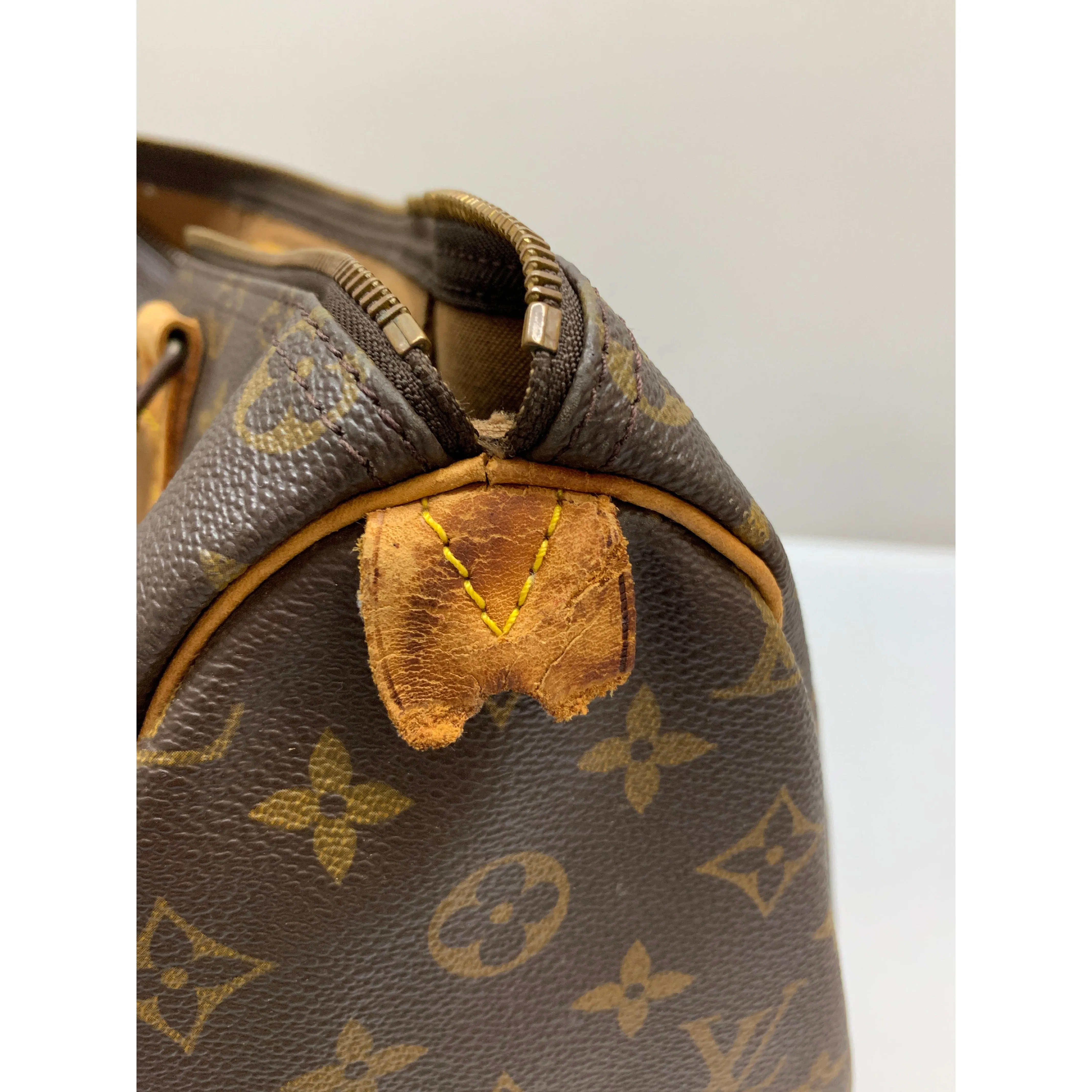 #LOUIS VUITTON/Boston Bag/BRW/PVC/SPEEDY 35_MONOGRAM CANVAS