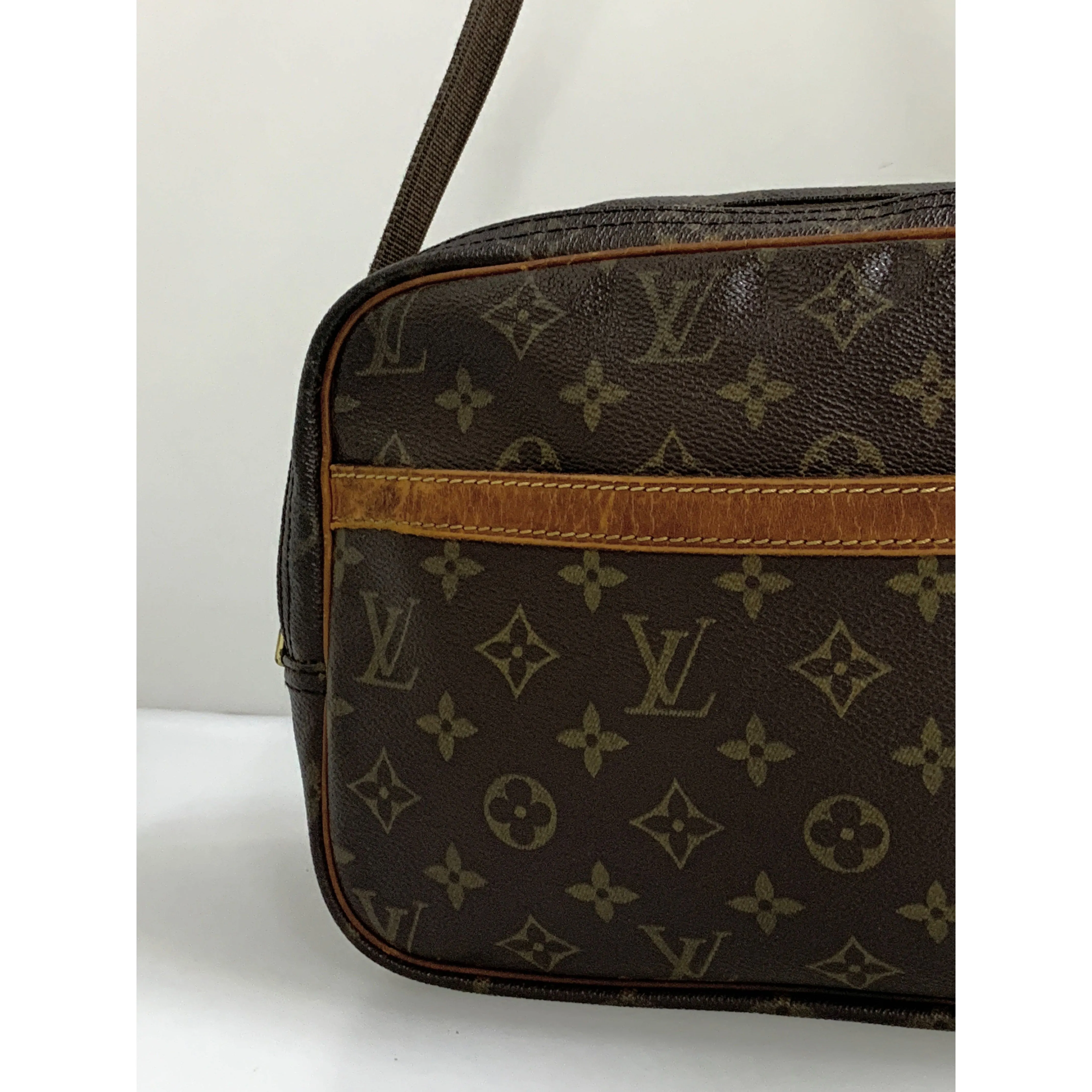 #LOUIS VUITTON/Cross Body Bag/BRW/PVC/REPORTER PM_MONOGRAM CANVAS