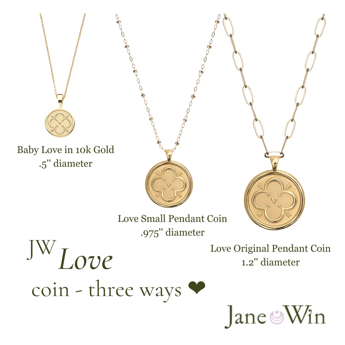 LOVE Baby JW Pendant in 10k Gold