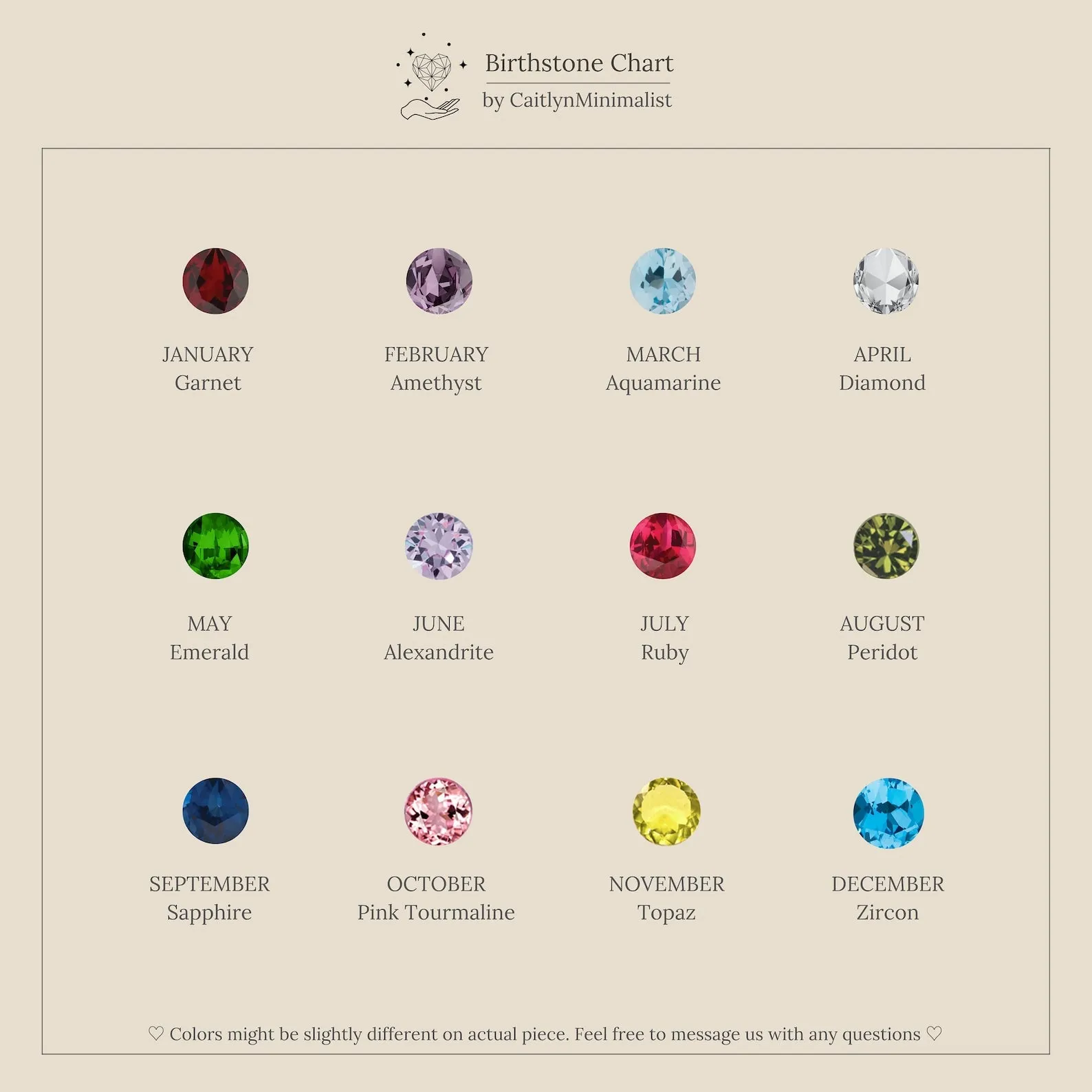 Love Knot Birthstone Necklace