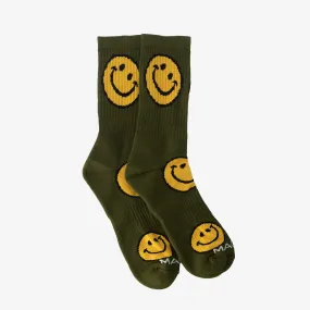 Market Smiley Vintage Aop Socks Green