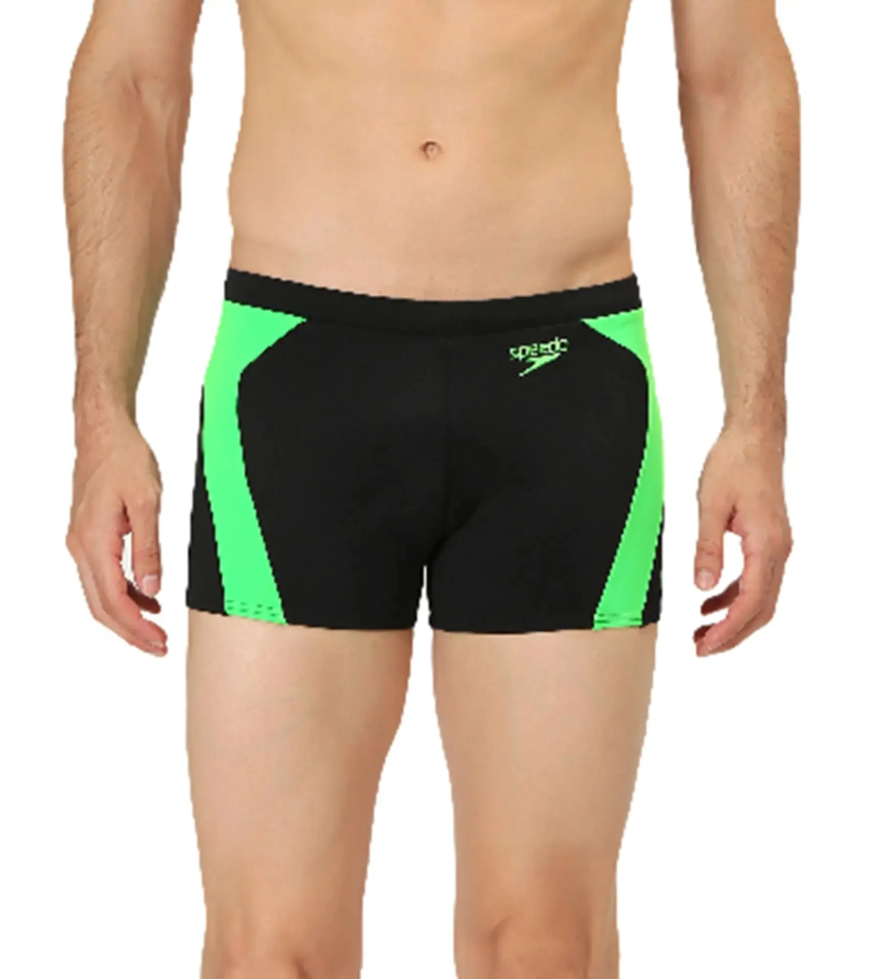 Men's Endurance Logo Graphic Splice Aquashort - Black & Fluo Green