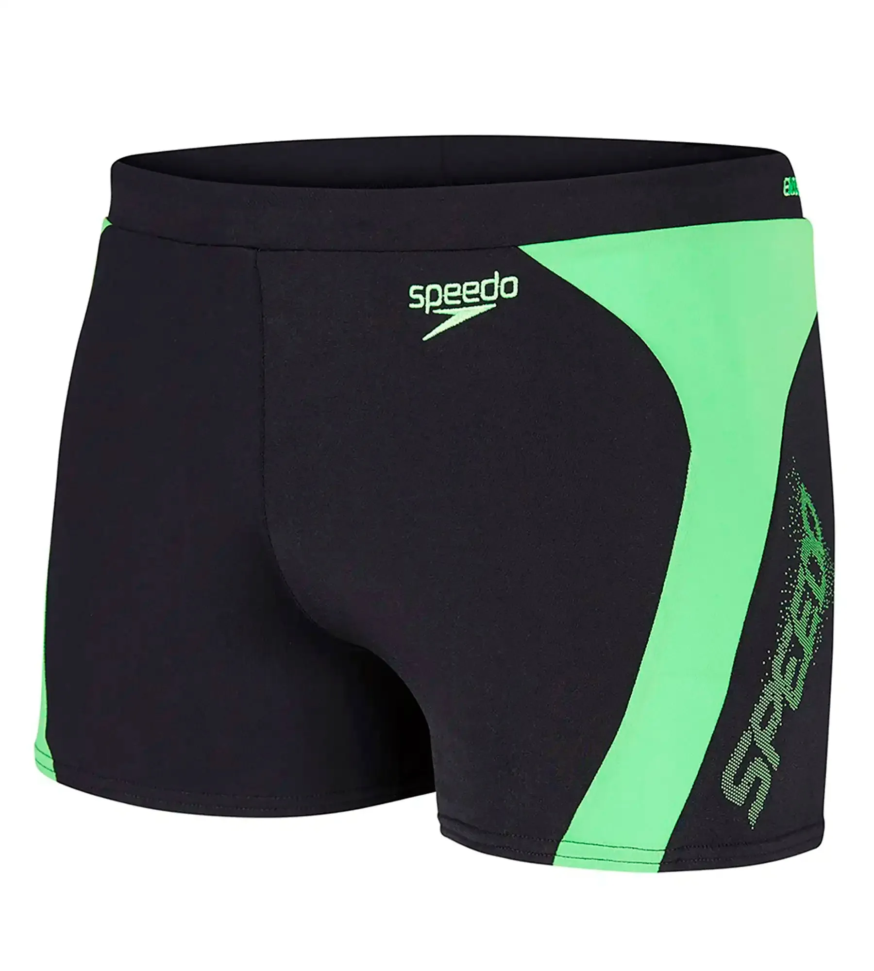 Men's Endurance Logo Graphic Splice Aquashort - Black & Fluo Green