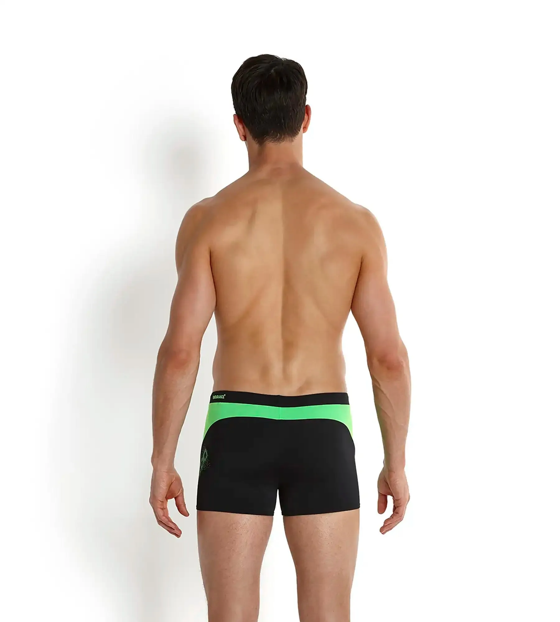 Men's Endurance Logo Graphic Splice Aquashort - Black & Fluo Green