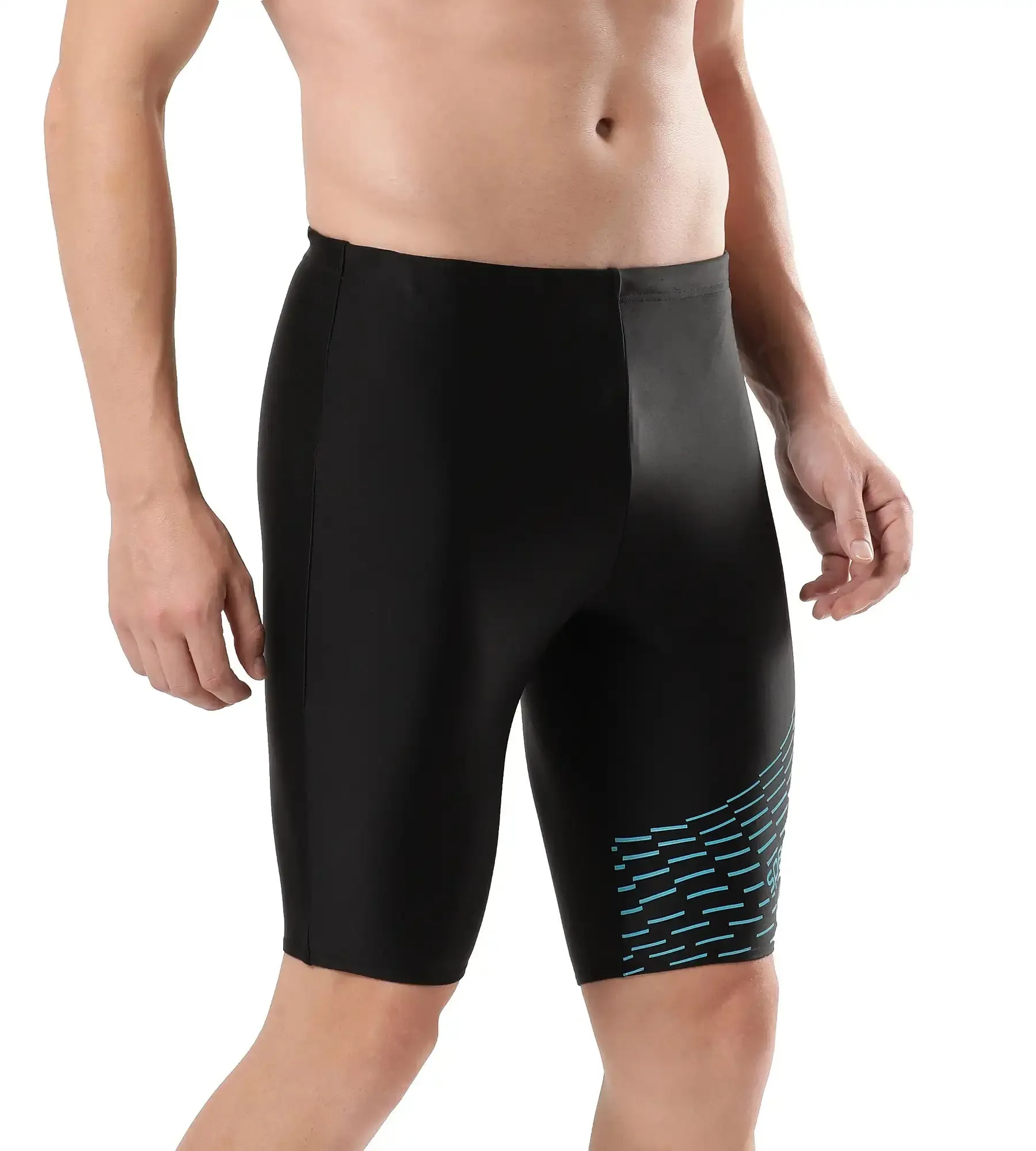 Men's Endurance Medley Logo Jammer - Black & Aquarium