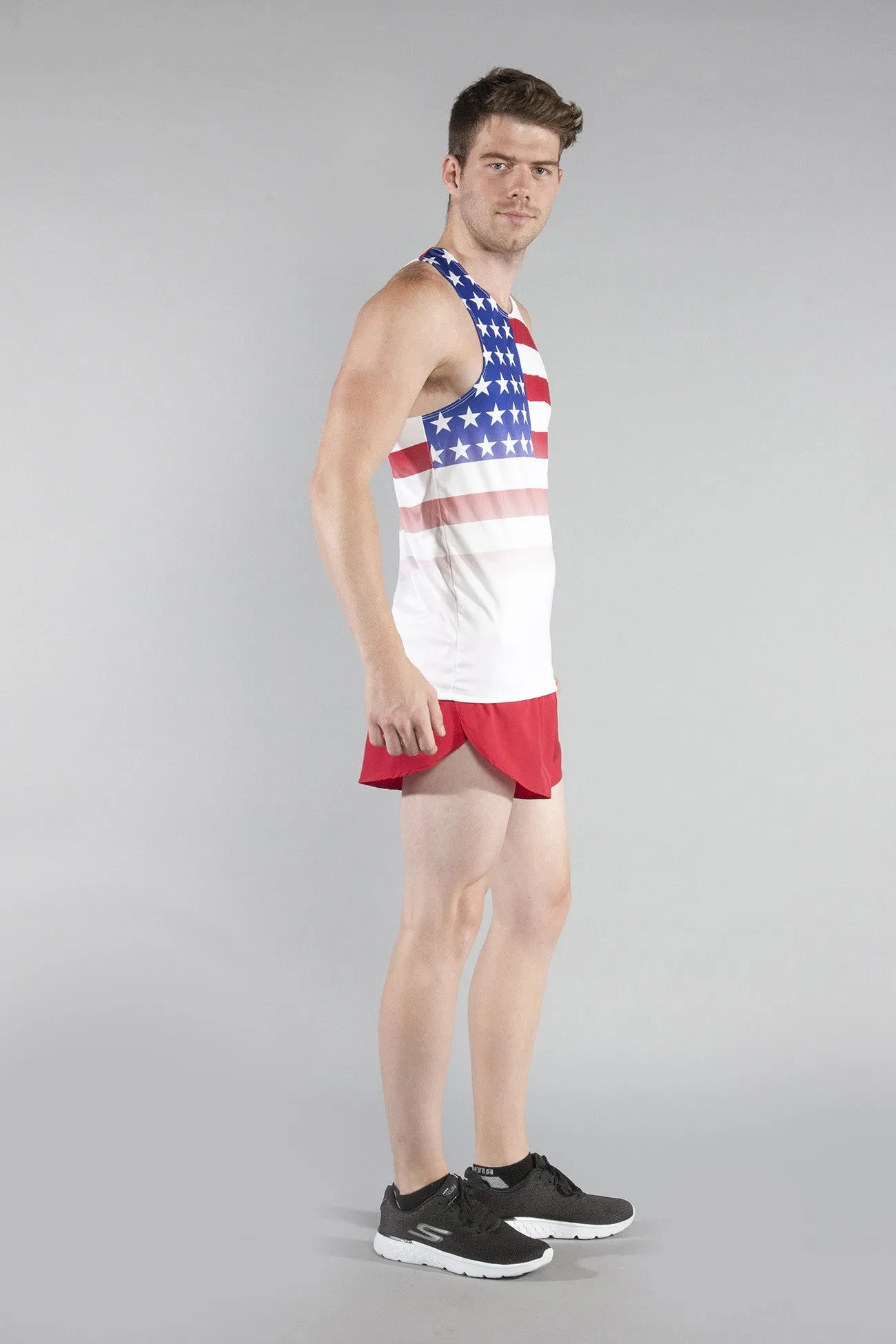 Men's Printed Singlet- American Flag