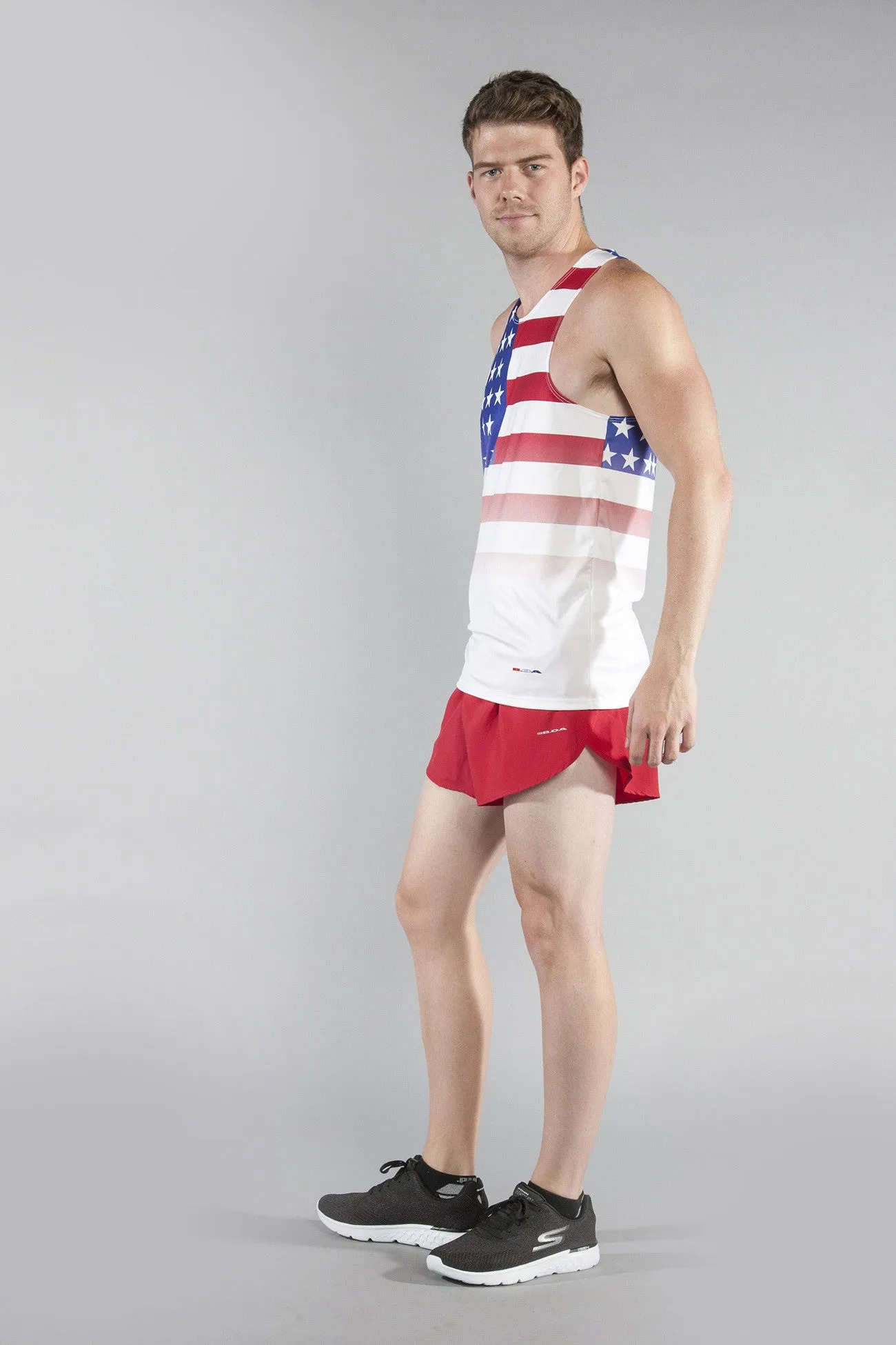 Men's Printed Singlet- American Flag