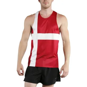 Men's Printed Singlet- Denmark