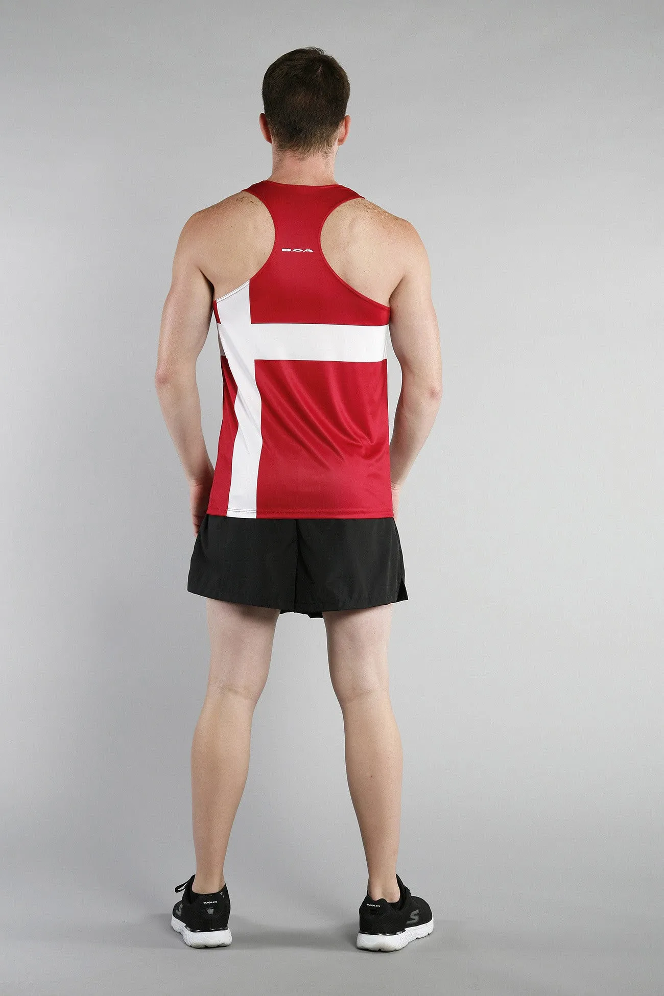 Men's Printed Singlet- Denmark