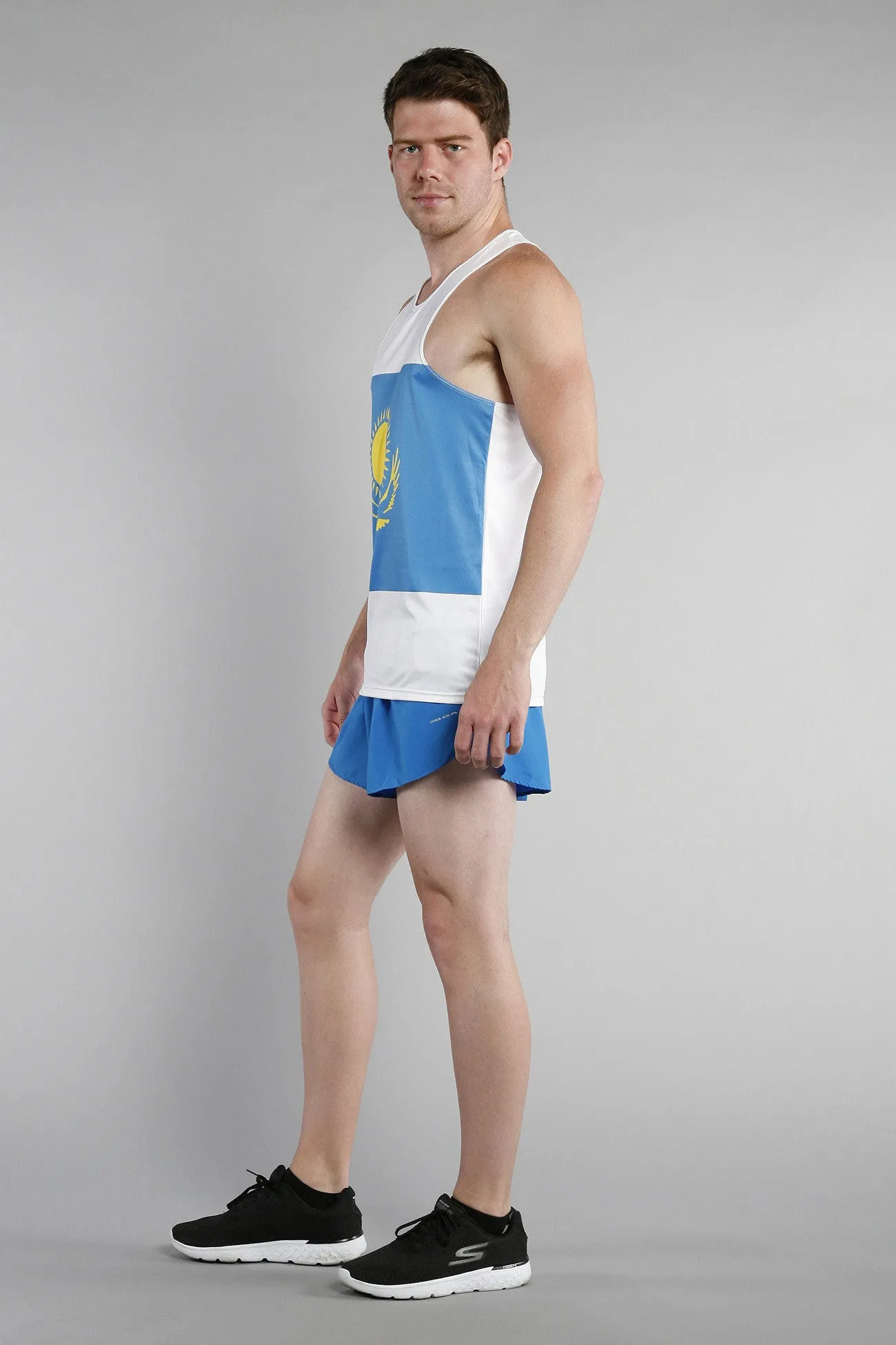 Men's Printed Singlet- Kazakhstan