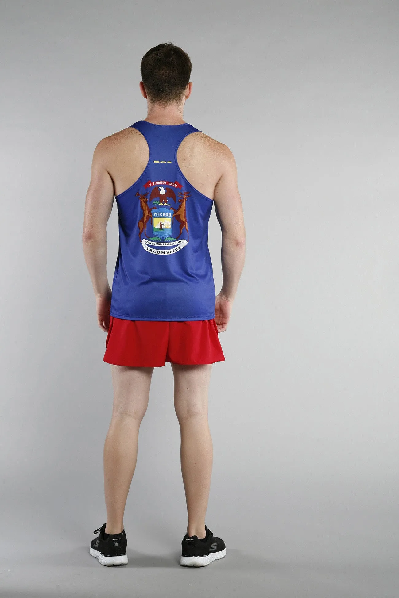 Men's Printed Singlet- Michigan