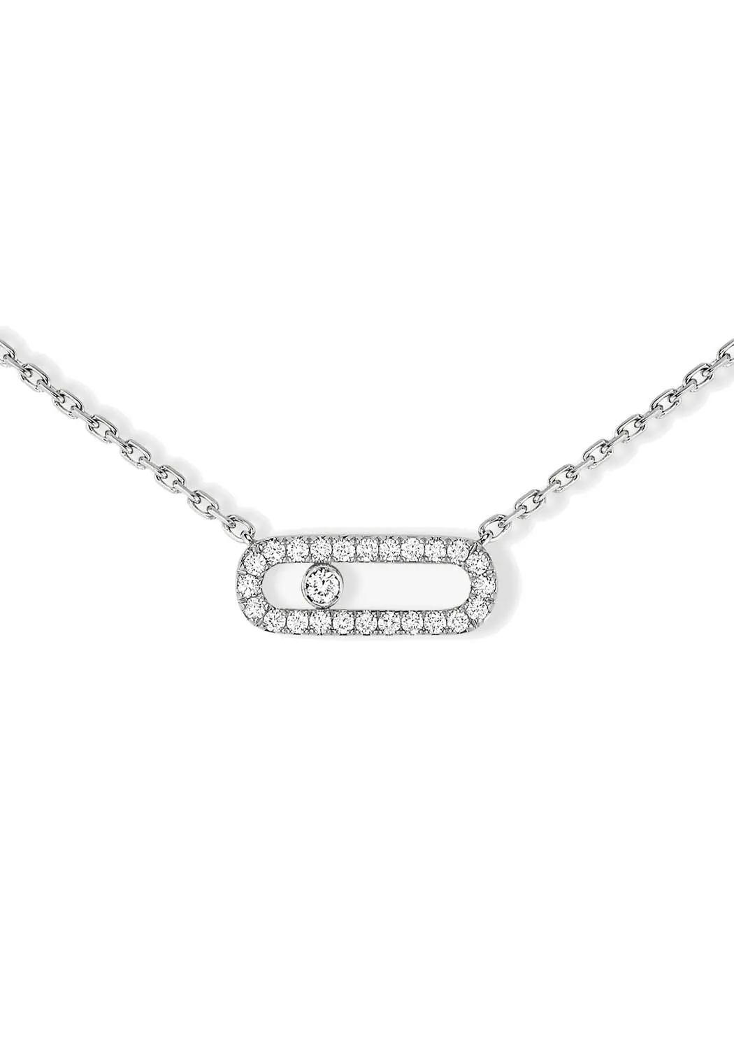 Messika Move Uno Pavé 18KG Diamond Necklace | Choose Gold