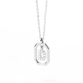 Moissanite Initial D Dangle Pendant Necklace